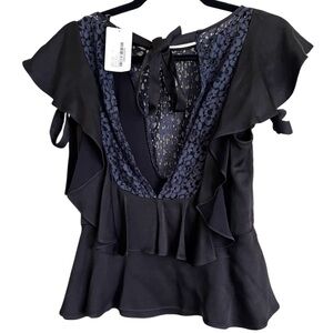 Marissa Webb Marielle Black Open Back Top